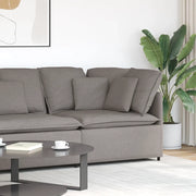 Modulo Angolare Divano Modulare con Cuscini Tortora 100 cm 4104452
