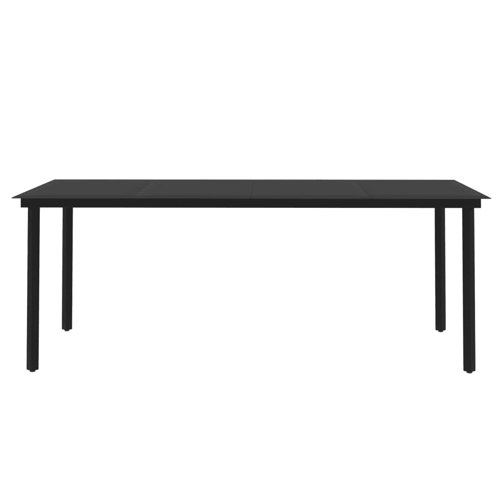 Set da Pranzo da Giardino 9 pz con Cuscini Nero 3099510