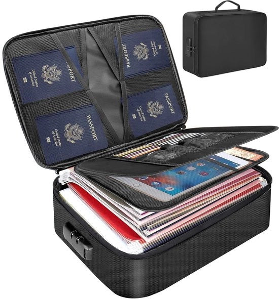 Documentataresistente borsa con chiusura 5200℉ resistente al calore documentataresistente borsa per documenti e dossier organizzatore portatile per pasaporti e certificati