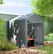 Capanno da giardino in acciaio zincato 120x179x165 cm; grigio scuro