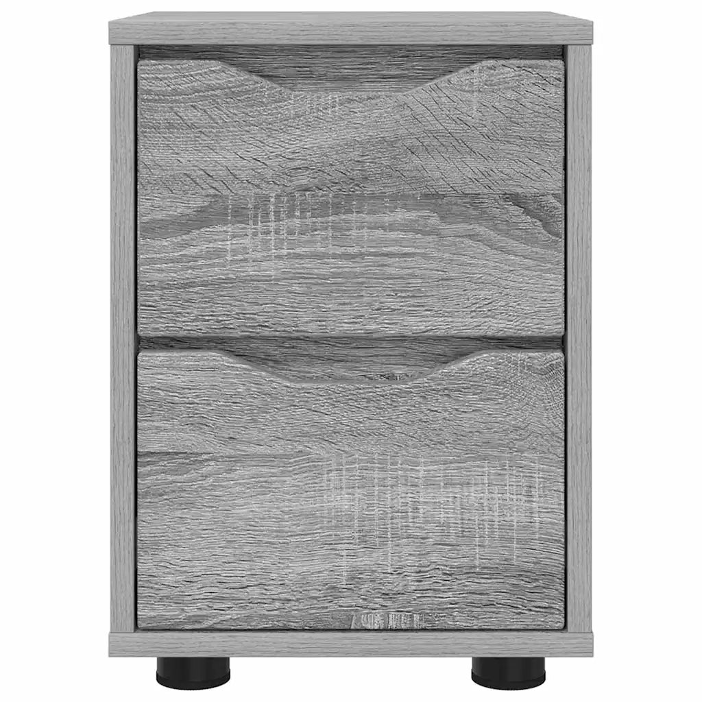 Comodini con cassetto 2 pz-Set di 2 Tavolino da notte Grigio Sonoma 30,5 x 30 x 43 cm