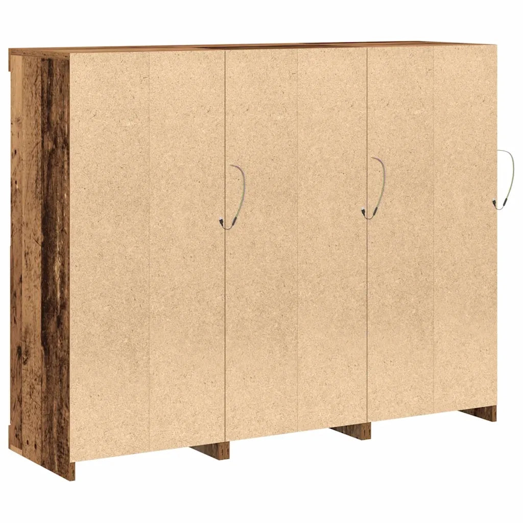 Madia LED 3 pcs Legno vecchio 123 x 37 x 100 cm 3333117