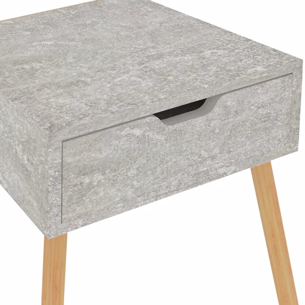 Comodini 2pz Grigio Cemento 40x40x56 cm in Legno Multistrato 326804