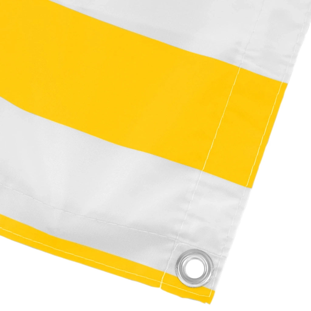 Schermo da balcone Giallo e Bianco 100 x 600 cm Tessuto Oxford 42030624