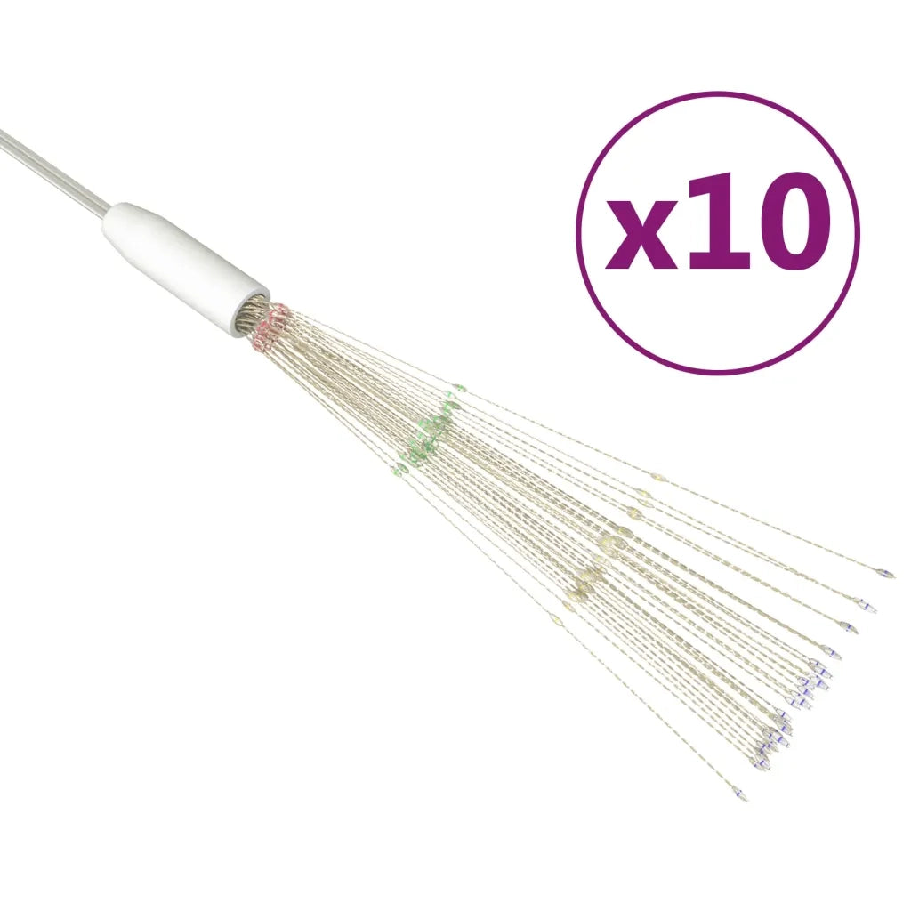 Luci di Natale Fuochi Artificio 10 pz Multicolore 20cm 1400 LED CFW7389677