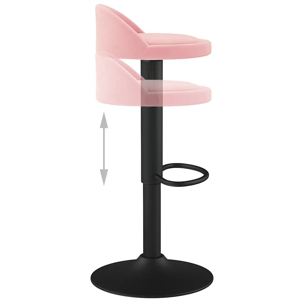 Sgabello da Bar Rosa in Velluto 333595