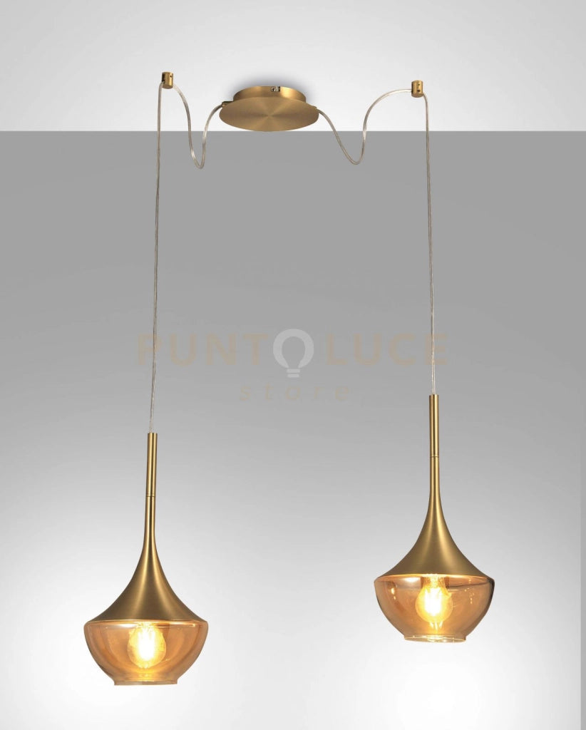 APOLLO SOSPENSIONE OTTONE SAT.2 LUCE 3623-42-119