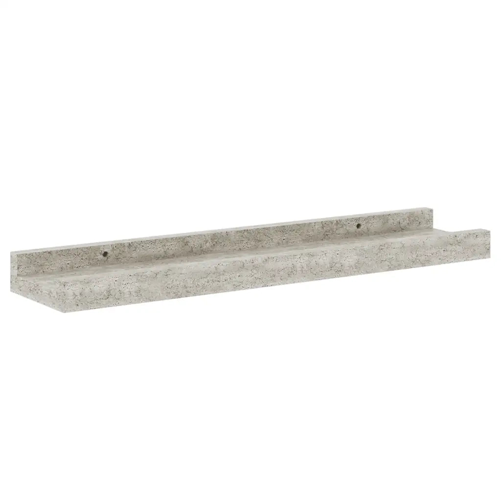4 pz Mensole da Parete | Scaffali a Parete | Ripiano a parete Grigio Cemento 40x9x3 cm