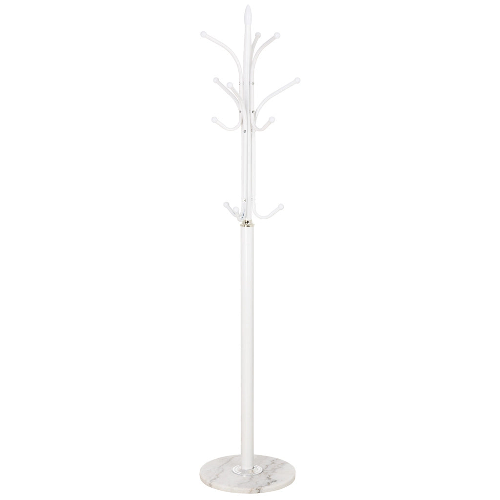 Perchero de metal blanco con  y 6 ganchos D36X176h cm