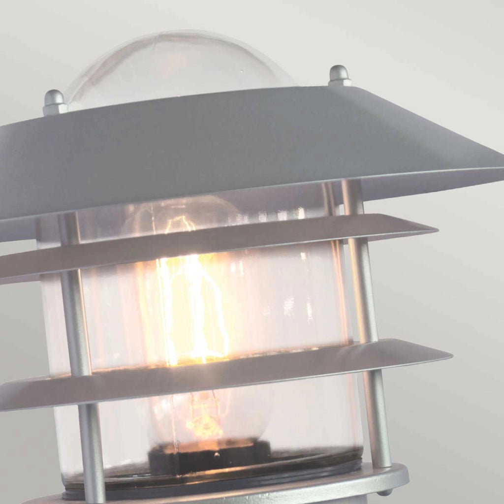 Applique esterna PIR argento E27 60W Helsingor Elstead