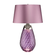 Lampada da tavolo in vetro viola con paralume Lena E27 Elstead