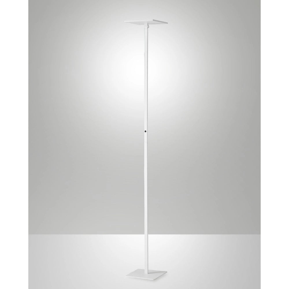 Ideal - Piantana a Led Bianca orientabile in metallo H.180 cm Fabas Luce - Luce led 35W integrata CCT (3000K 4000K 5000K 6000K)