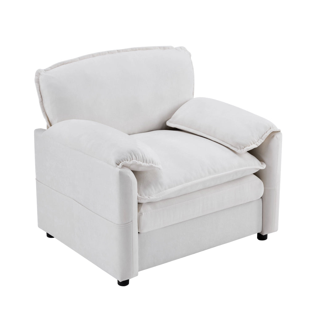 Divano singolo bianco vintage - Zephmum - Tasca doppia lato per spazio ridotto
