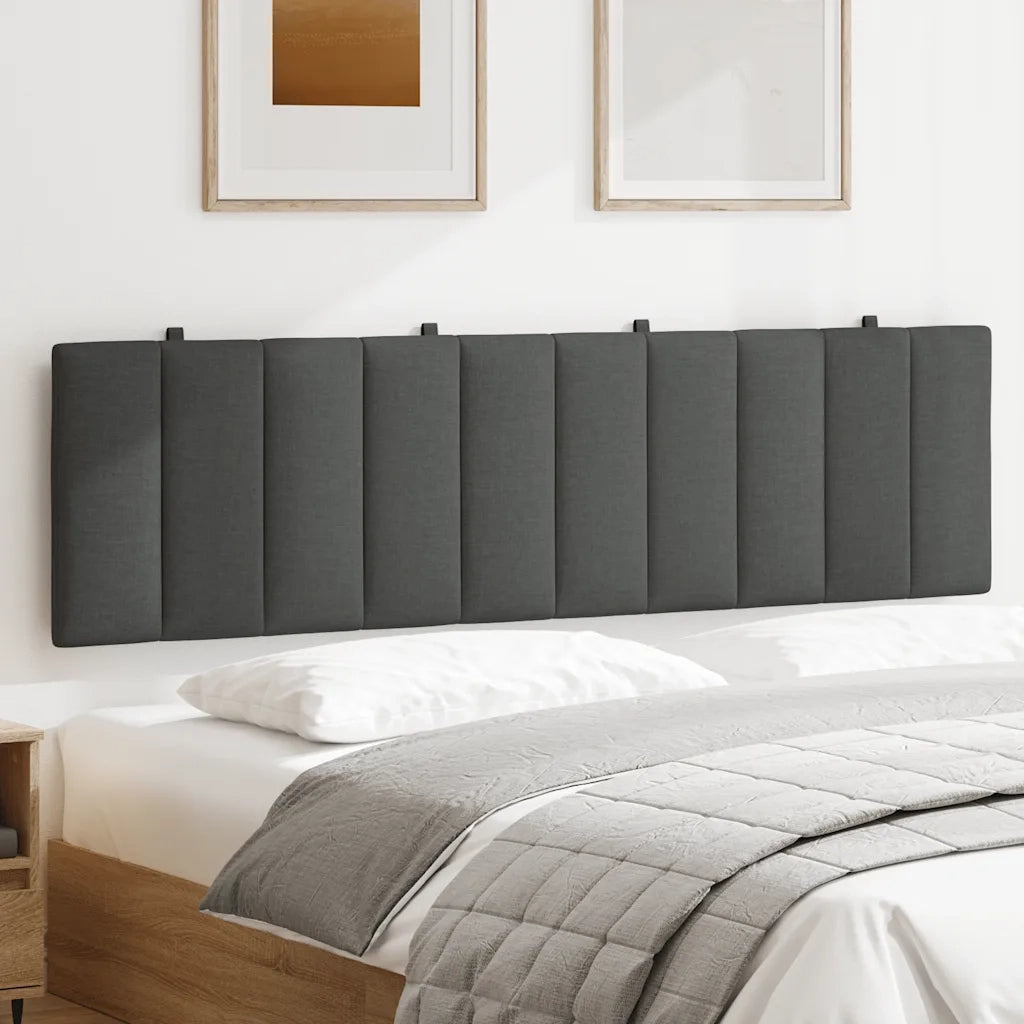 Cuscino Testiera Hanko Grigio Scuro 180 cm in Tessuto 4019178