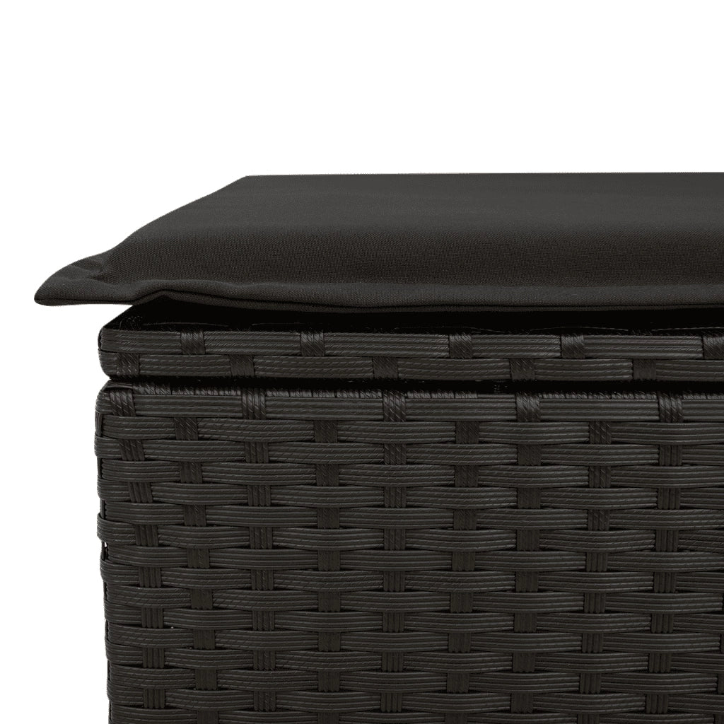 Set Divani da Giardino con Cuscini 8 pz Nero in Polyrattan 3274072