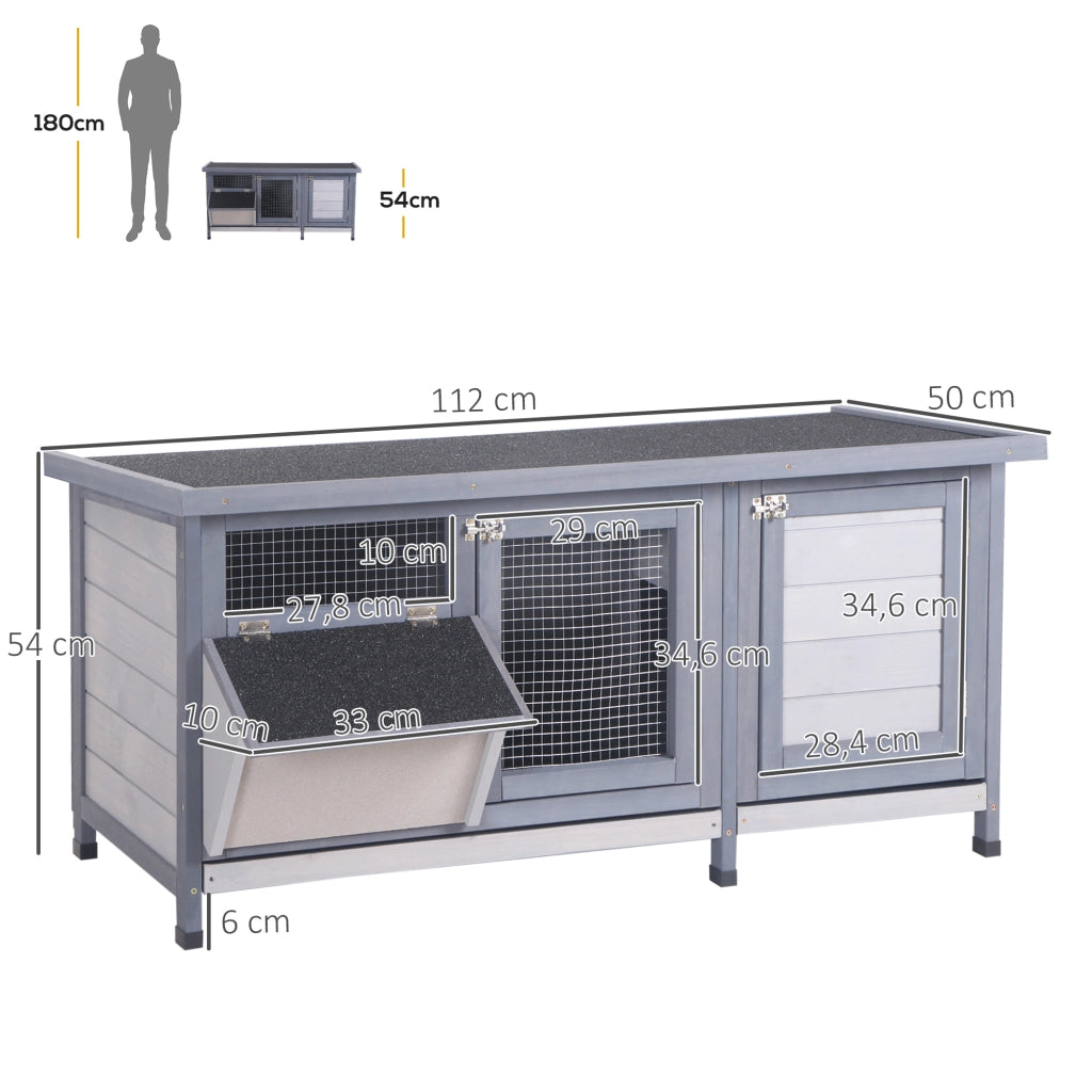 Ripostiglio con tetto apribile 2 porte ¨C Minimal ¨C 112x50x54 cm grigio nero