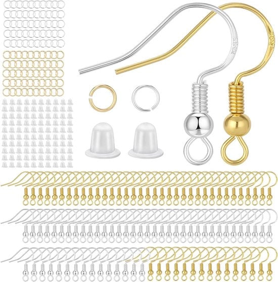 400 pezzi da realizzare con stopper e uncini - Argento/Oro