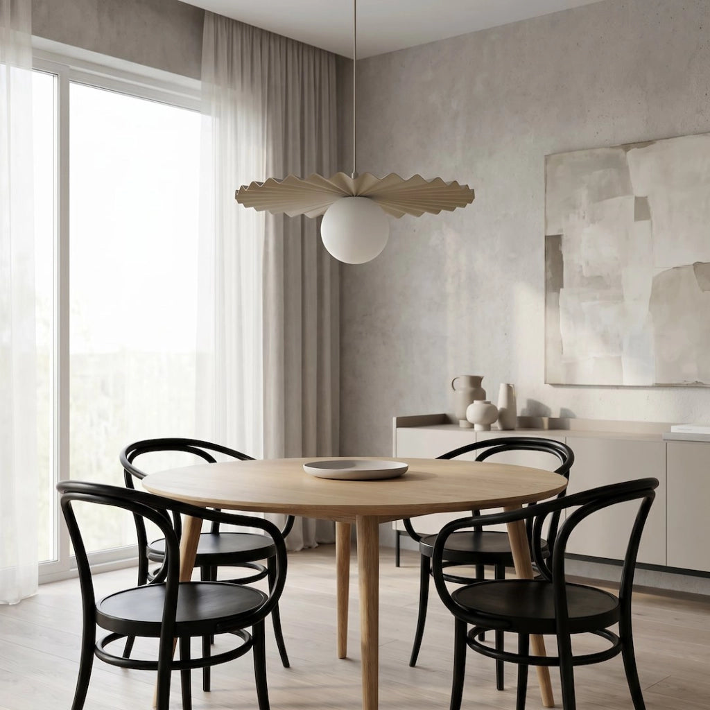 Lampada a sospensione beige a ventaglio UMBRA 1xG9 Emibig