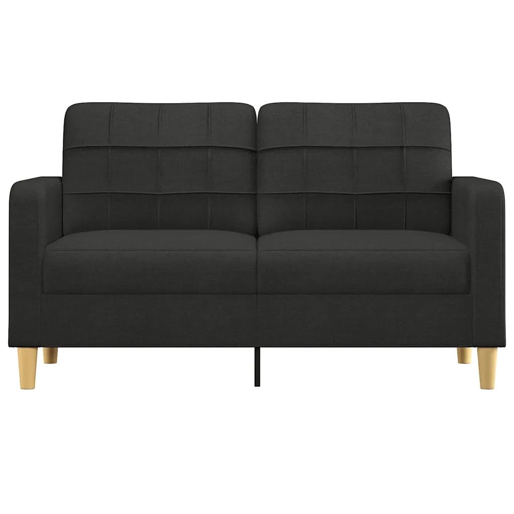 Divano a 2 Posti-Sofa 2 Posti Nero 120 cm in Tessuto 662563