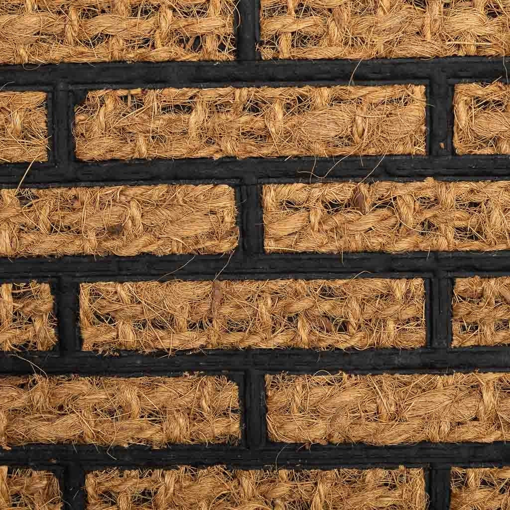 Zerbino in fibra e gomma marrone 60x40x0,7