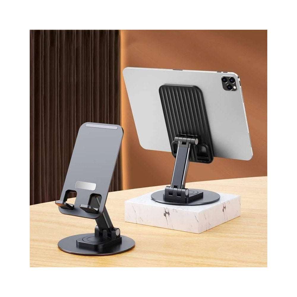 Trade Shop - Supporto Da Tavolo Per Tablet Smartphone Universale Con Base E Snodo Regolabile -