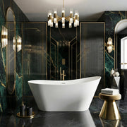 Vasca Da Bagno Freestanding In Acrilico Lusso Slim 170 Copritappo bianco