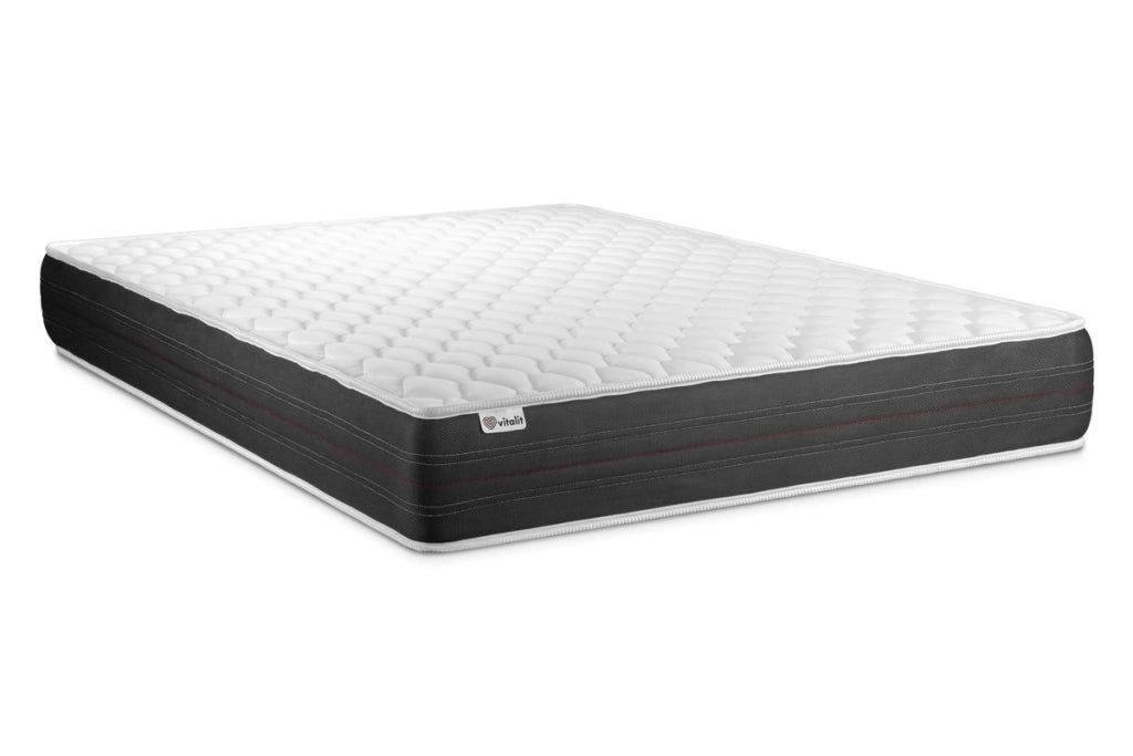 Letto con materasso VITAL SPRING 120 x 190 cm Rete kit Bianco