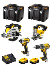 DeWALT Kit DWK402 (DCD796 + DCF887 + DCS331 + DCS391 + 2 x 5,0 Ah + DCB115 + 2 x TSTAK VI)