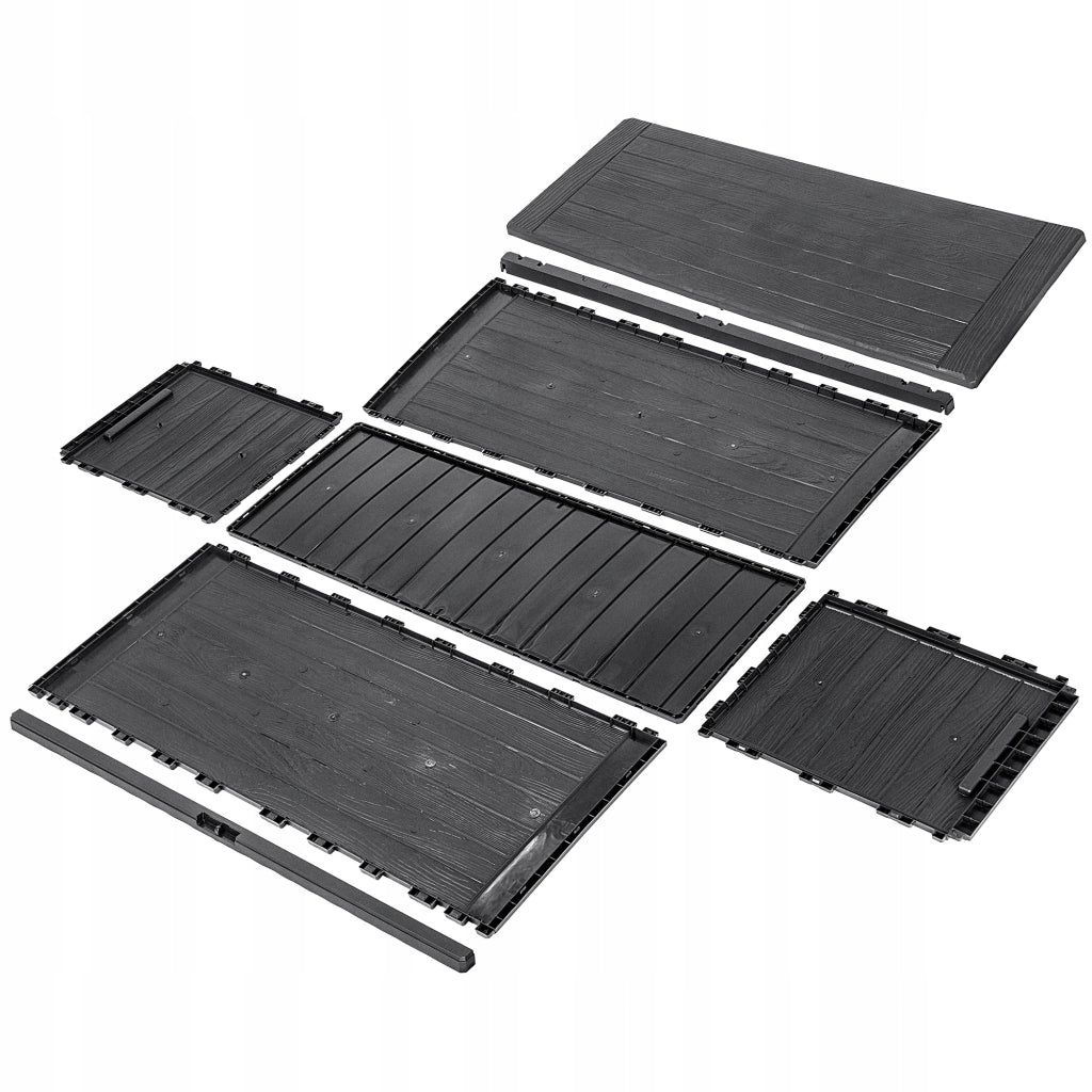 KADAX Box da giardino/balcone 280L per giardino, balcone, terrazzo, colore antracite