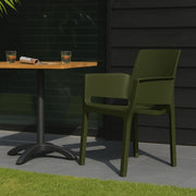 Lot de 4 chaises de jardin empilables EVELYN - Noir