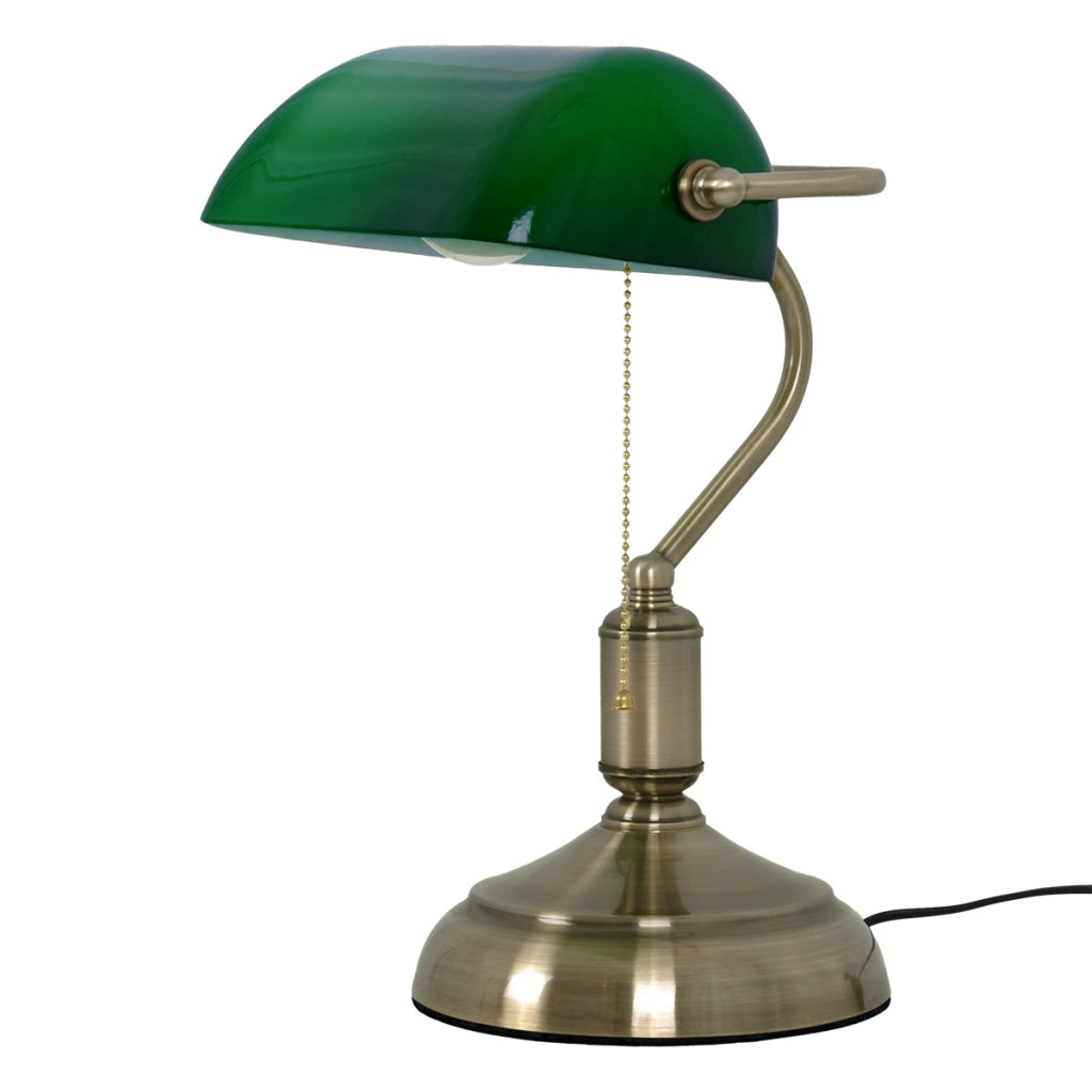Lampada da tavolo Bank verde oro E27 Kaja K-MT-207