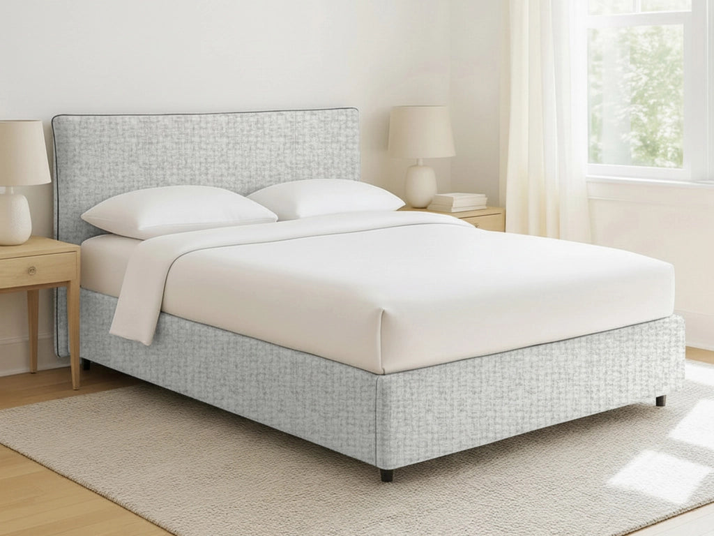 Oldham, Letto Piazza e Mezza Sfoderabile Made in Italy, Grigio Chiaro