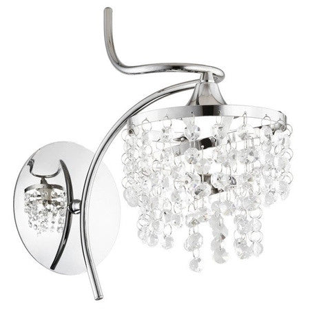 Applique KALIOPA glamour cromata con cristalli 1xE14 Alfa