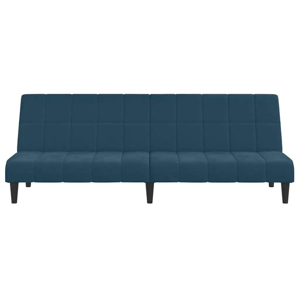 Divano Letto a 2 Posti-Sofa Letto 2 Posti-Daybed Blu in Velluto 626729