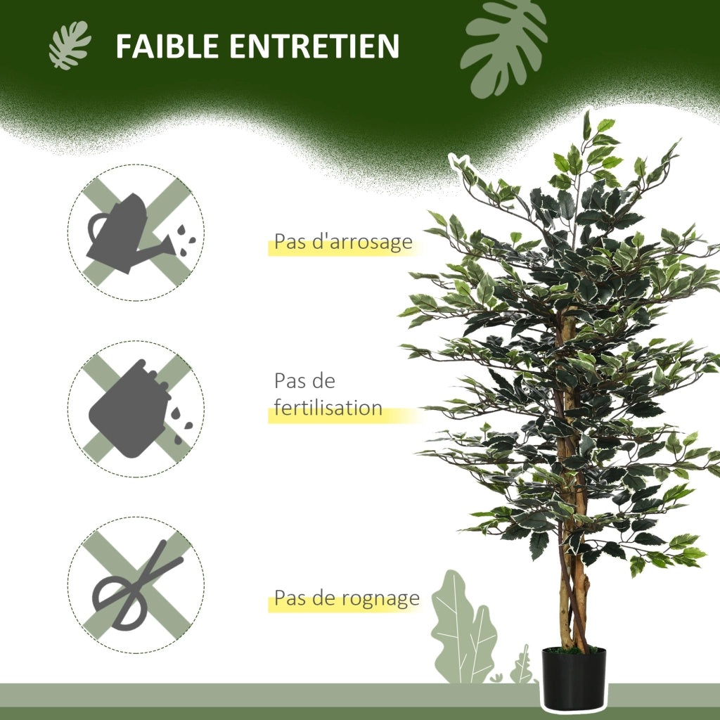 Pianta Ficus Artificiale ¨C Minimal ¨C Verde Realistico 130cm