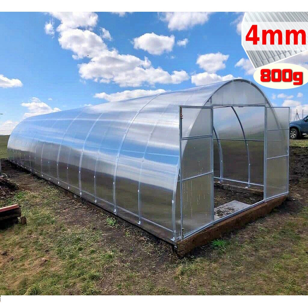 Serra ComPRO 4x4m con copertura policarbonato alveolare 4mm