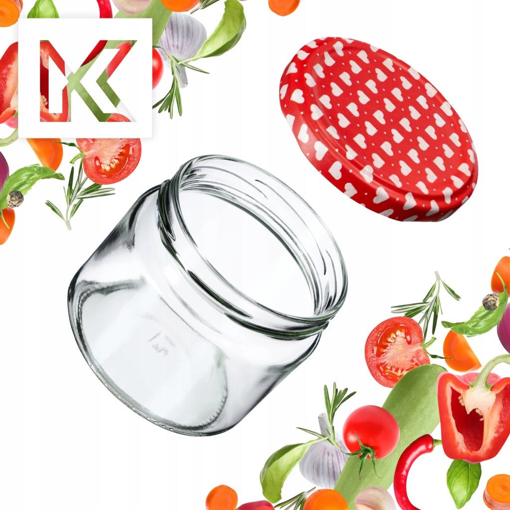 KADAX Sonka vasetti 330ml 50pz 82mm + coperchio "Cuori".