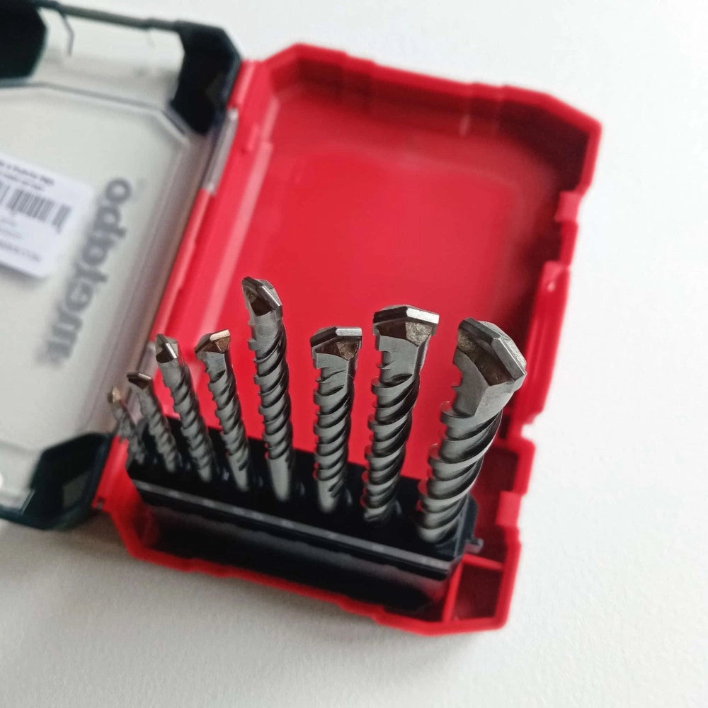 Metabo set 8 punte per muro a 2 taglienti attacco normale
