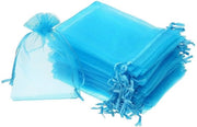Confezioni di organza 100 pezzi - 7 x 9 cm - Cordino - Regali - Gioielli - Imbottiti - Acqua - Matrimonio/Festa di compleanno - Scatole di regalo