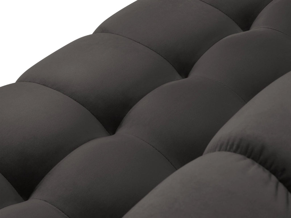 Cosmopolitan Design - Divano "Bali" 3 posti in velluto grigio scuro 