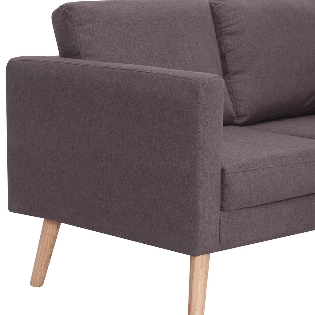 Divano a 2 Posti-Sofa 2 Posti in Tessuto Grigio Talpa