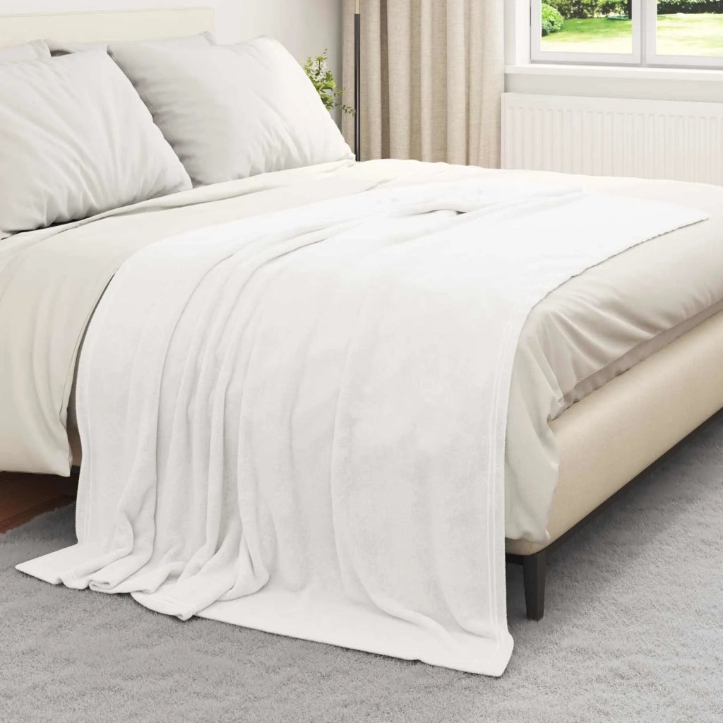 Coperte da Pile 6 pcs Bianco 150 x 200 cm Panno 42016814