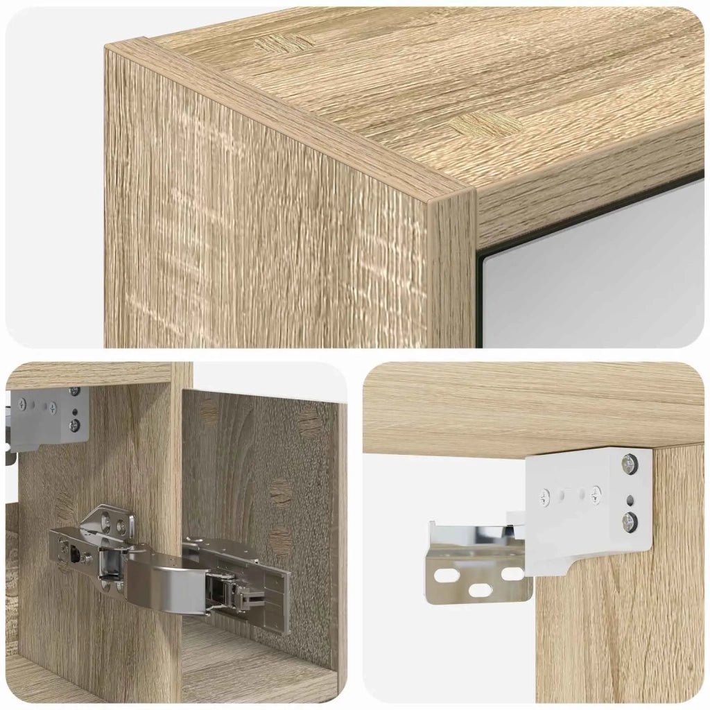 Mobiletto per specchio da bagno Rovere Sonoma 889153