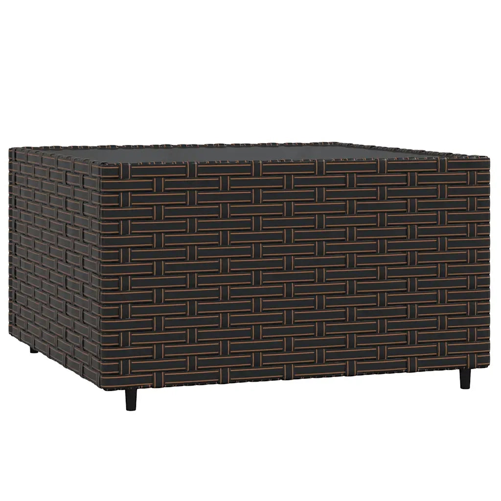 Set Mobili da Giardino 3 pz con Cuscini in Polyrattan Marrone 319835