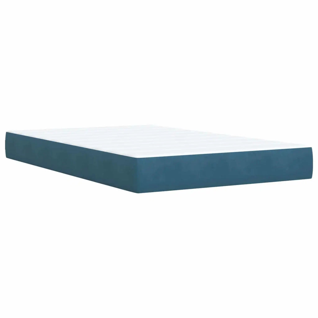 Letto con Box Spring, Materasso e LED Blu 120 x 190 cm Velluto 3452136