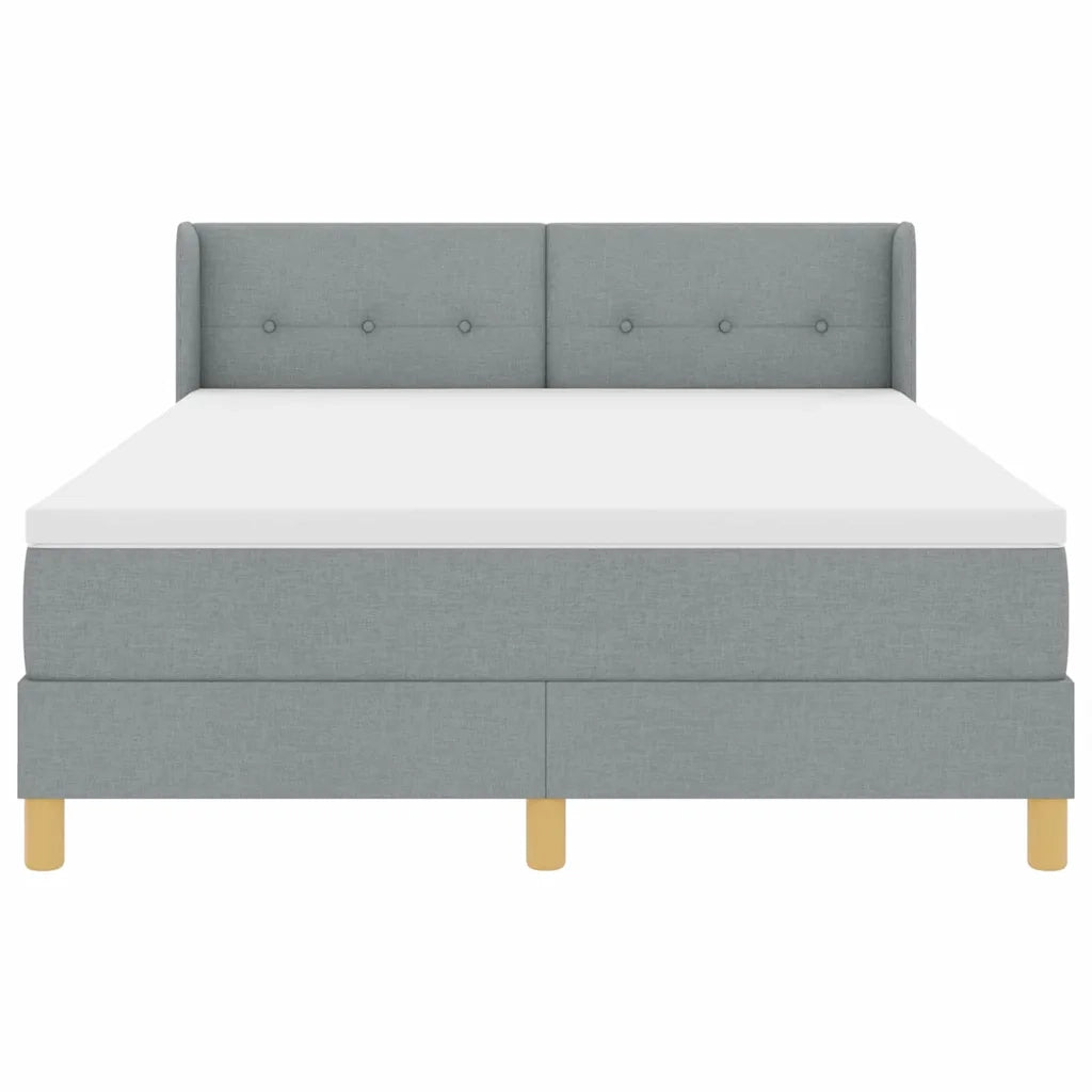 <strong>Letto a Molle< / strong> Grigio chiaro 140 x 200 cm