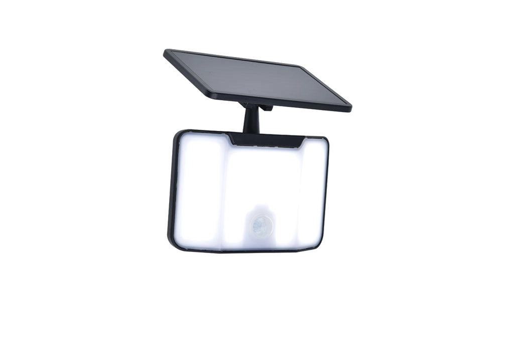 Faretto LED solare nero 6W PIR IP44 Lutec KOMBO