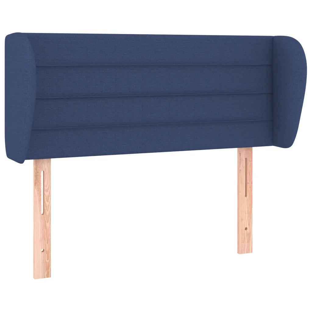Testiera | Testata ad Orecchio Blu 103x23x78/88cm in Tessuto