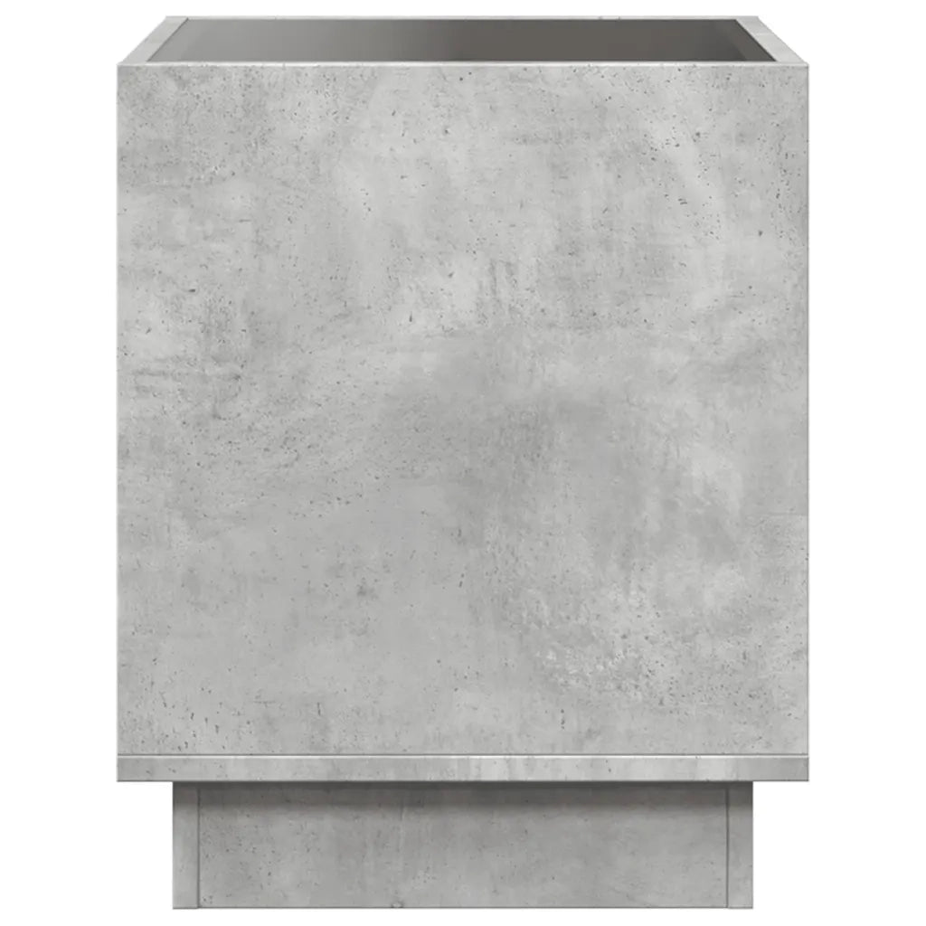 Comodino con LED Infinity Grigio Cemento 40x40x50 cm 3284080
