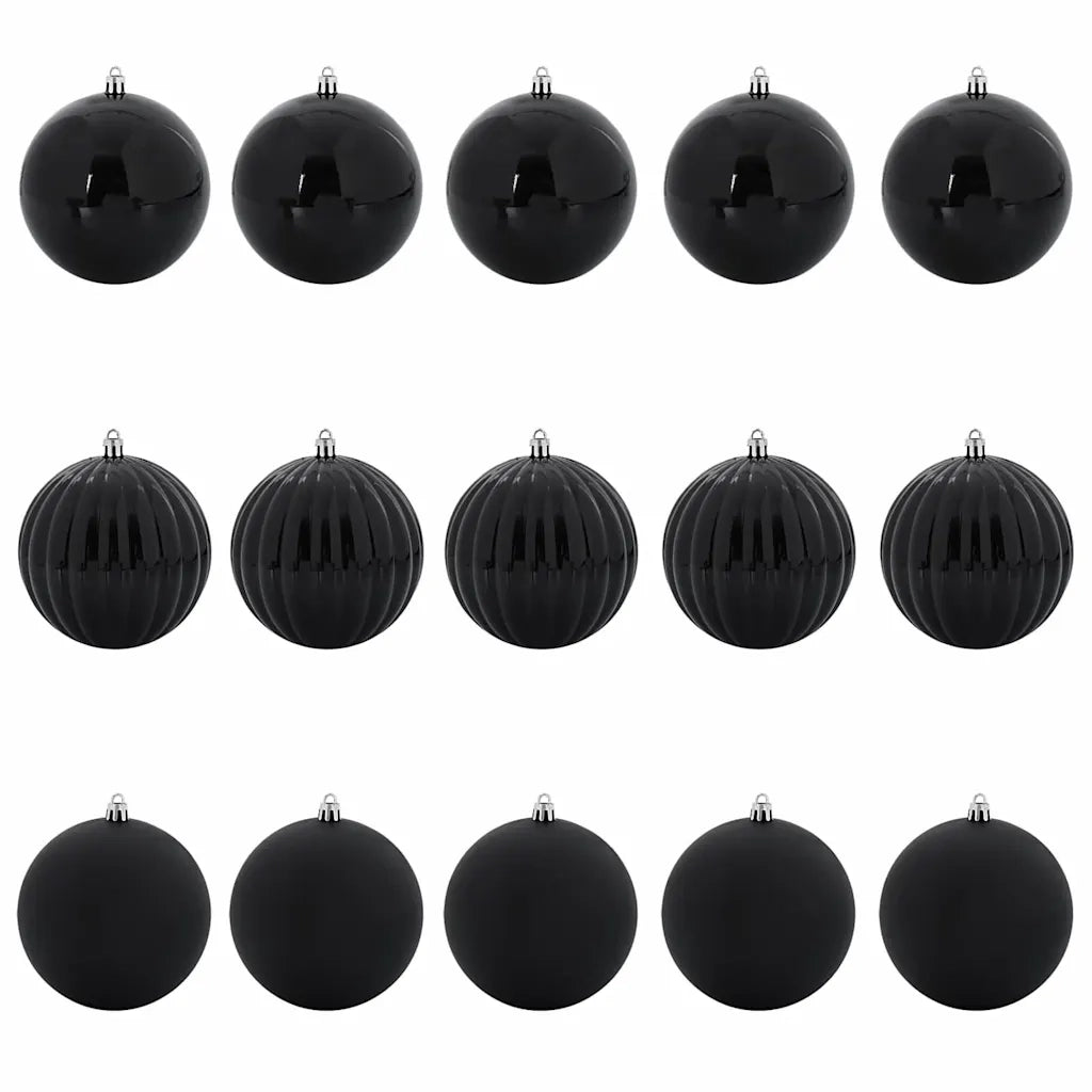 Set di palline di Natale XL 15 pcs Nero Plastica 42018857